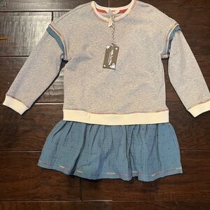 Matilda Jane Gray and Multicolor Trim Top